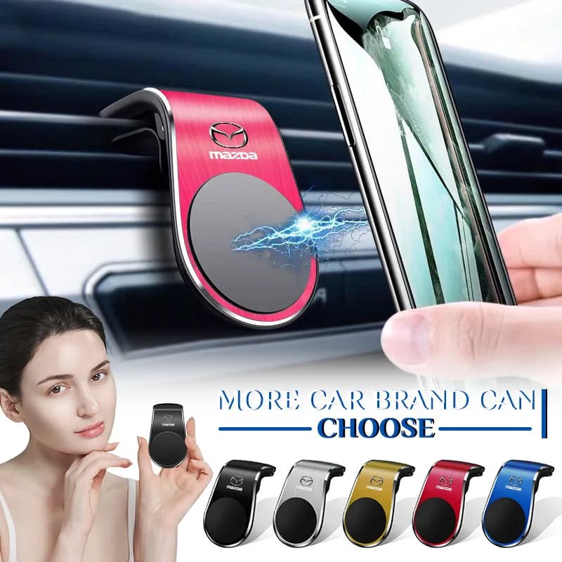 L-Type Magnetic Phone Holder in Car Smartphone Stand Clip for Mazda 2 3 5 6 M5 Ms CX-4 CX-5 CX6 M3 M6 MX3 MX5 Valve Stems