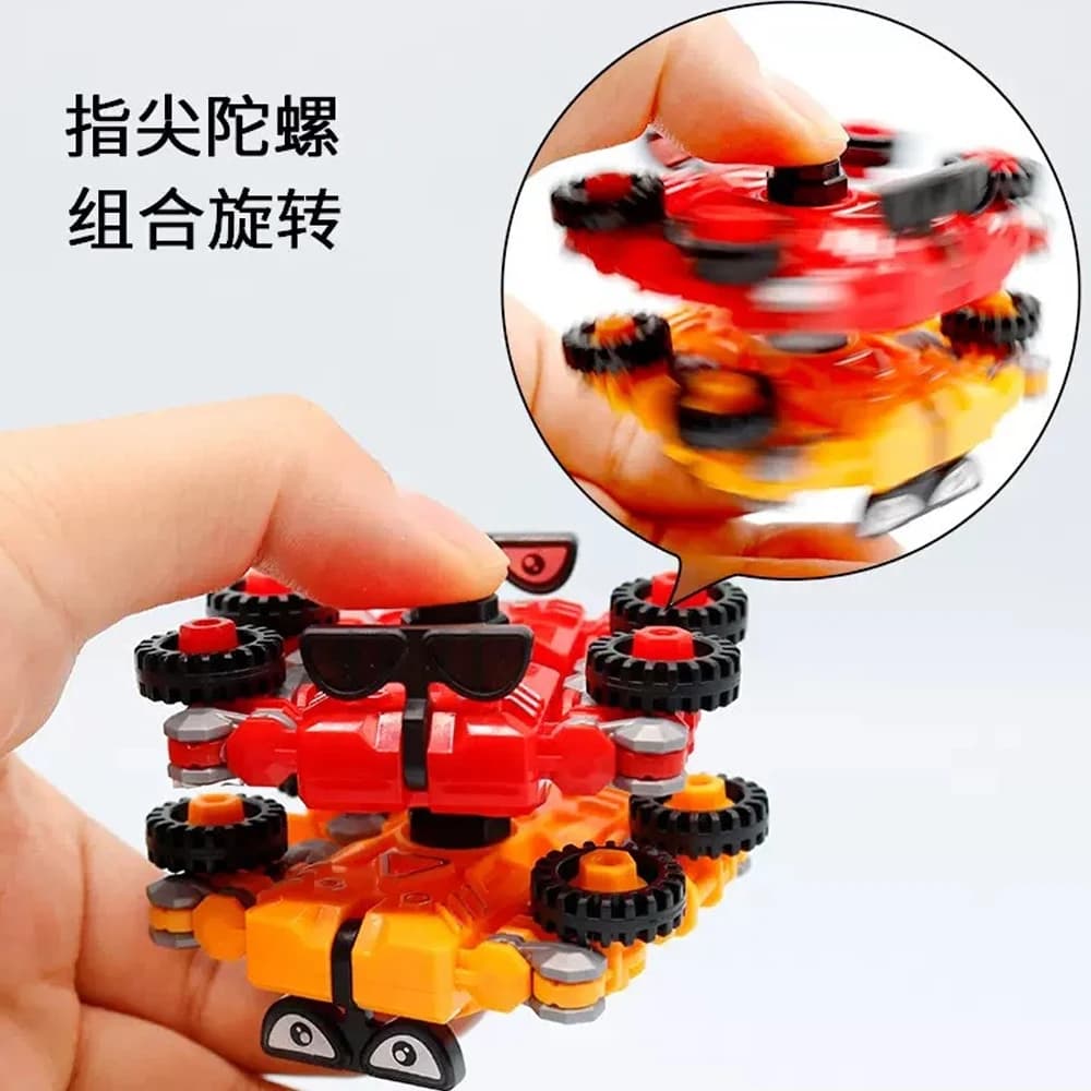 DIY Deformation Fingertip Gyro Mechanical Fidget Spinner Transformable Robot Toy Anti-Anxiety Stress Relief for Adults