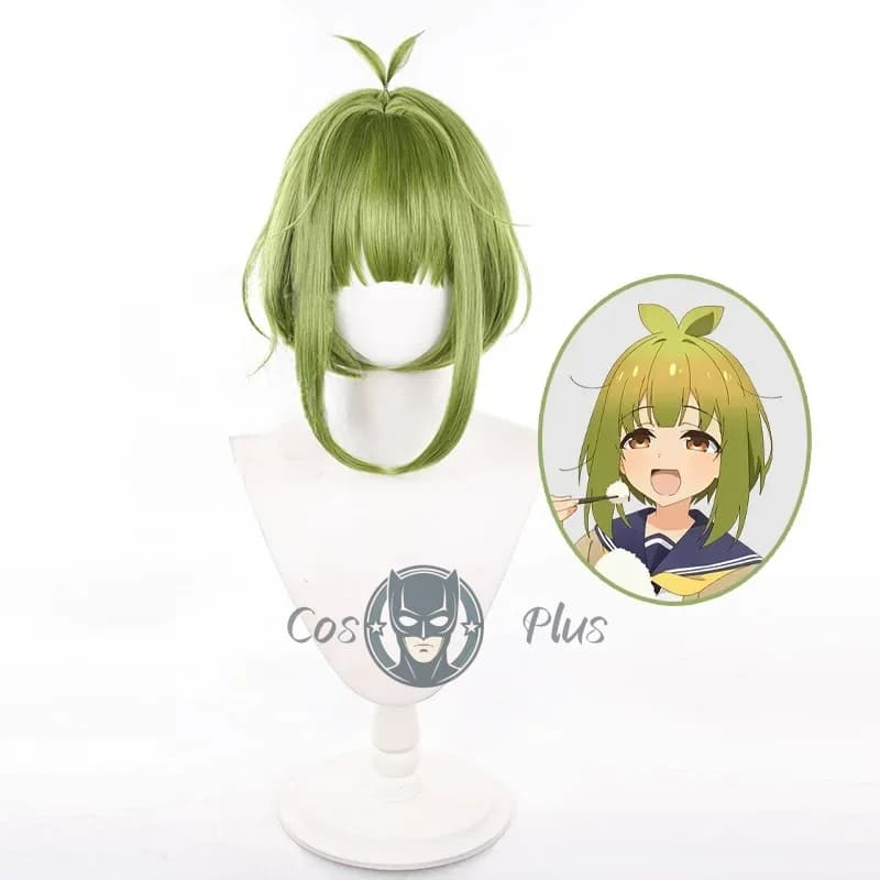 Meme Bashame Parrucca Cosplay Sintetica Anime Yuri Shikanoko Nokonoko Shitantan Il mio cervo amico Nokotan 40 cm Capelli corti + Protezione parrucca