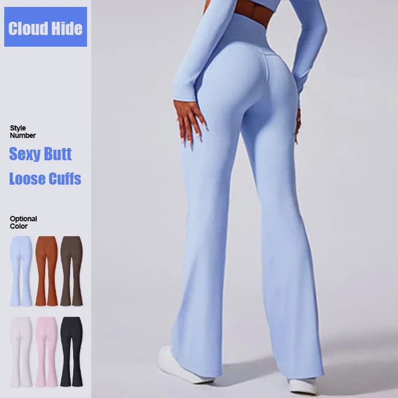 Cloud Hide Pantaloni sportivi per il tempo libero Allenamento a casa Pantaloni lunghi da yoga per le donne Palestra Fitness Leggings da corsa Collant da strada a vita alta