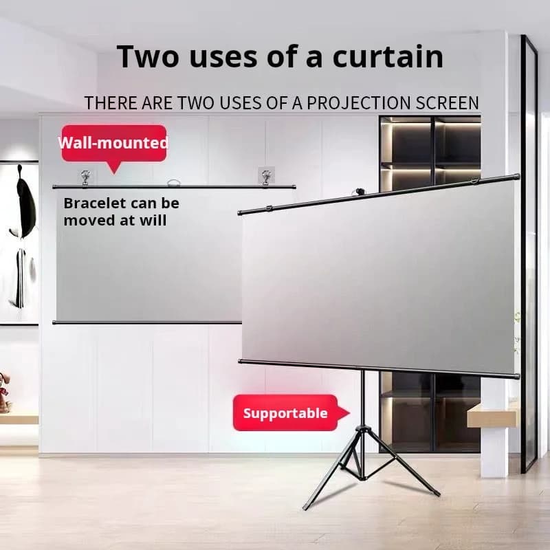 Lo schermo del proiettore con staffa singola-4K HD 16:9 per interni/esterni può essere utilizzato per lo schermo del teatro delle feste nel cortile dell'ufficio 60"