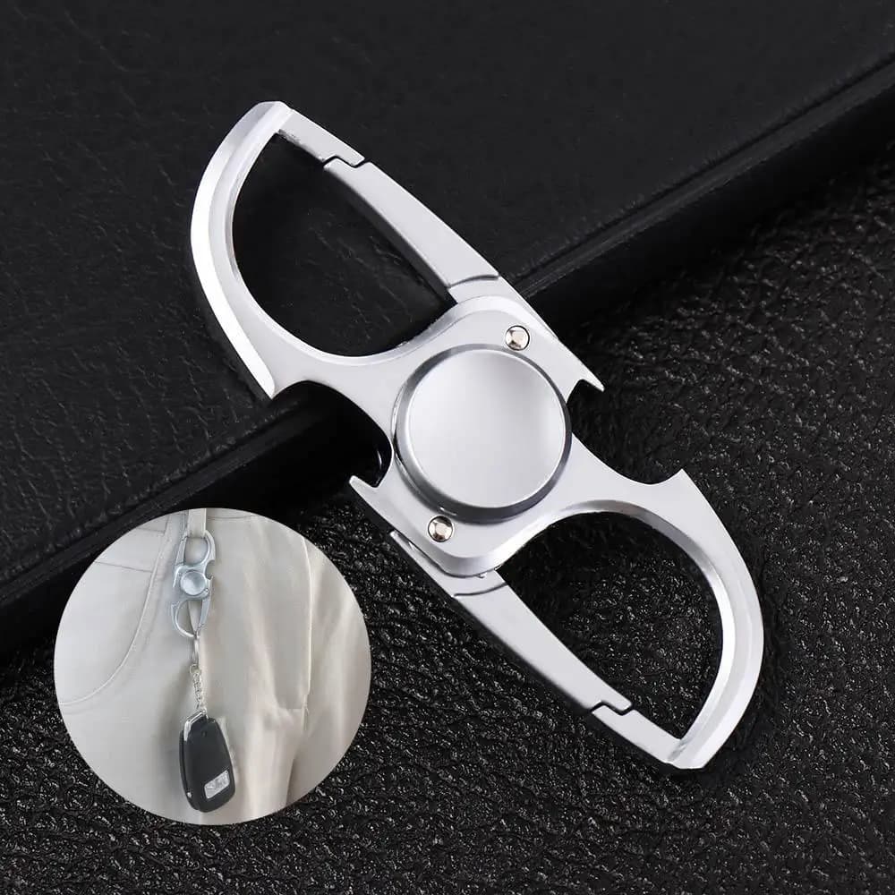 Hand Spinner Fidget Spinner Portachiavi Apribottiglie Design Creativo Apribottiglie Antistress in Acciaio Inossidabile Multifunzionale