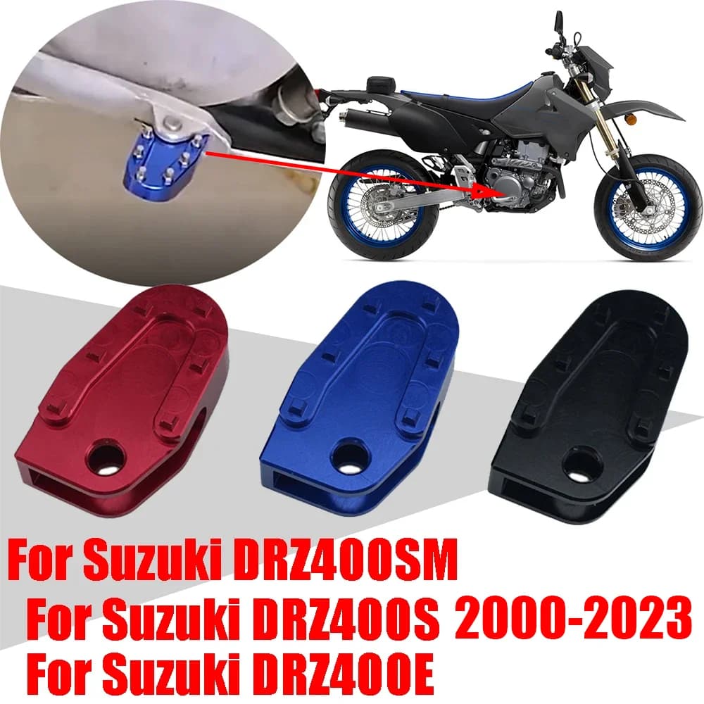 Per Suzuki DRZ400SM DRZ400S DRZ400E DRZ400 DRZ 400SM DR-Z DRZ 400 SM accessori piastra di estensione pedale freno posteriore ingranditore