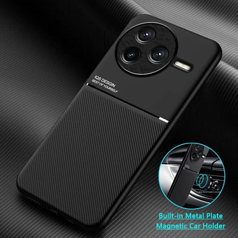 Per POCO F7 Custodia per telefono con texture in pelle ultra magnetica per Xiaomi POCO F7 Pro Cover posteriore protettiva antiurto in silicone morbido