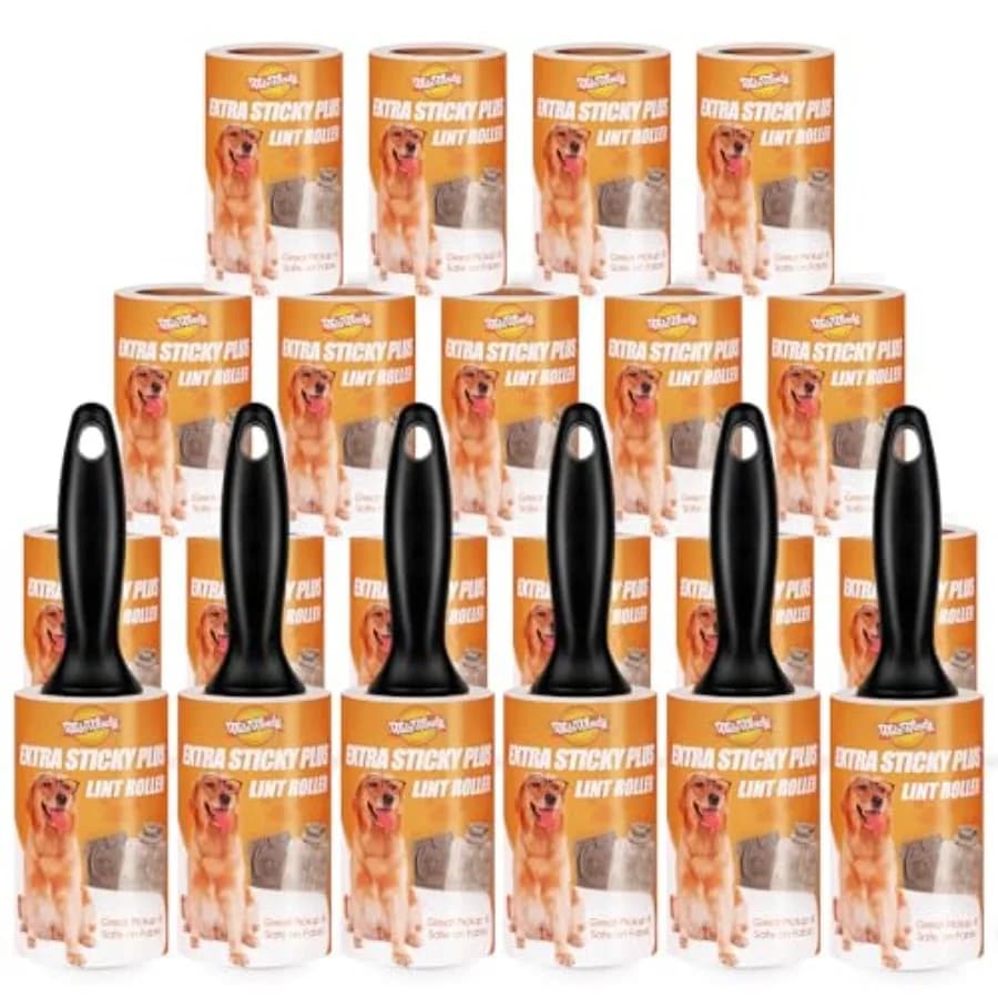 Set Mega Value 1 Rullo Leva-Pelucchi Extra Adesivo per la Rimozione dei Peli di Animali Domestici, Rullo Leva-Pelucchi Extra Adesivo per Cani e Gatti