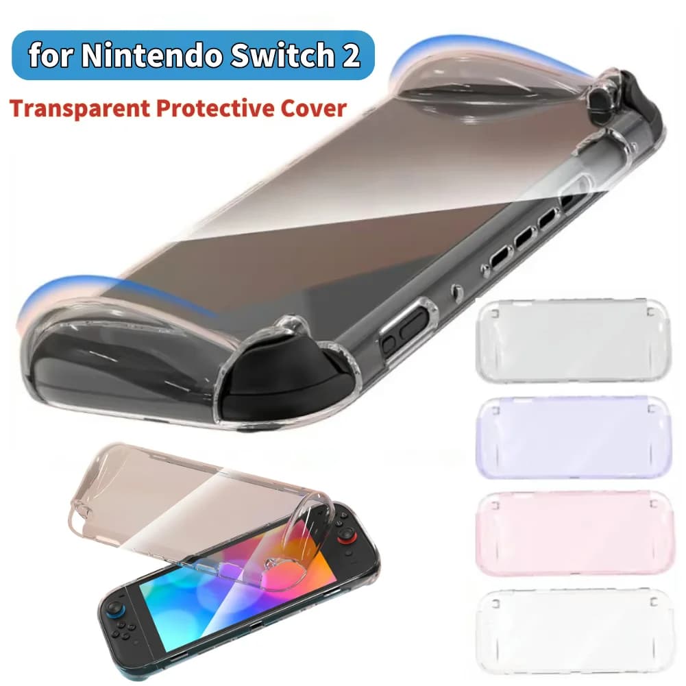 Per Switch 2 Console di gioco portatile Custodia protettiva in TPU Custodia protettiva trasparente antiurto per Nintendo