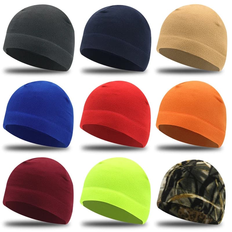Cappello in pile per l'autunno e l'inverno, ideale per sport all'aperto, resistente al freddo e al vento, caldo, adatto per alpinismo, ciclismo, sci e corsa.