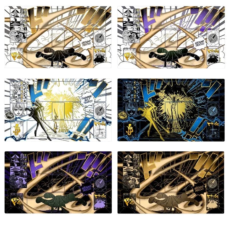 Tappetino da Gioco One Piece OPCG Sir Crocodile Nami 600x350mm, Playmat per Carte Collezionabili, Gioielli Bonney, Tappetino in Gomma con Griglia per Carte Singole, Gioco da Tavolo, Regalo Giocattolo