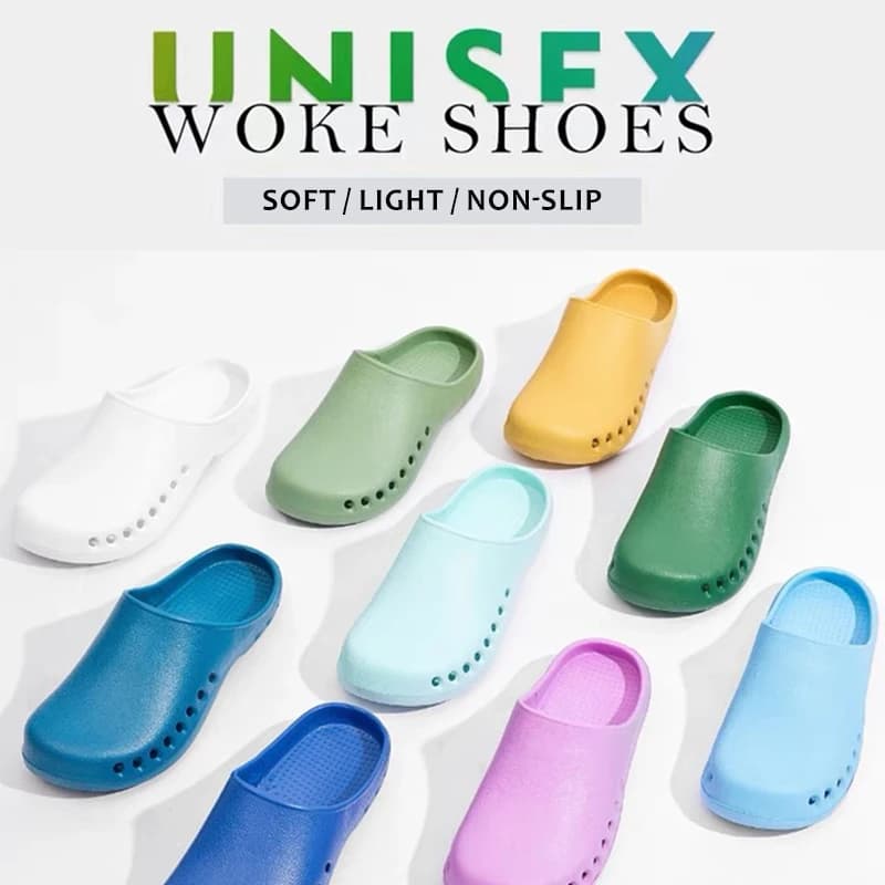 Scarpe chirurgiche antiscivolo Zoccoli medici Infermieri dentali Scarpe da lavoro EVA Sala operatoria Sandali protettivi per donna Uomo 2441