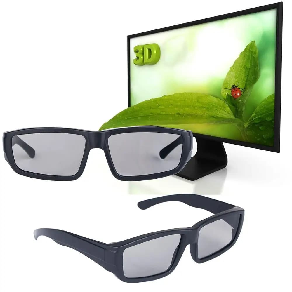 Occhiali 3D in Plastica Unisex per DVD, Videogiochi, Proiettore, Home Theater, Occhiali per Film, Visione 3D Anaglifo