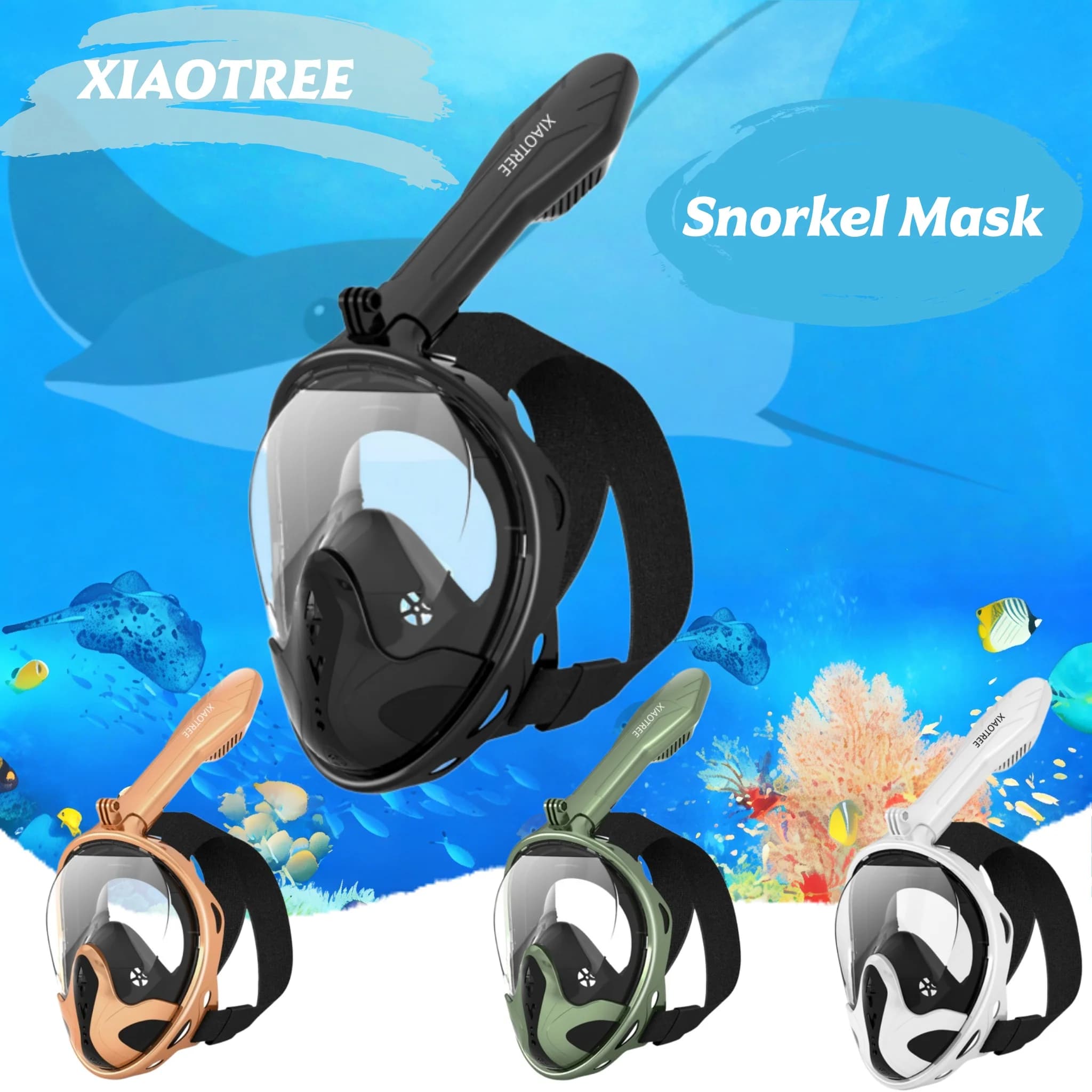 Professional Snorkeling and Scuba Diving Mask, Integral Mask Children and Adults, Swimming Equipment