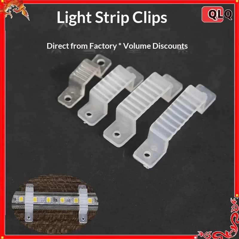 Connettori per Strisce LED, Organizzatore di Cavi LED, Clip per Gestione Cavi per Nastro LED Neon W5-20mm, Supporto per Cavi 110v 220v 24v