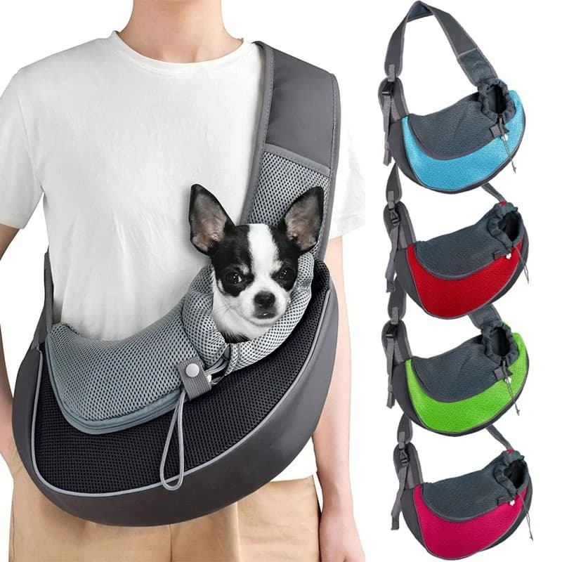 Zaino da viaggio per cani e gatti per animali domestici Borse a tracolla da viaggio Borse a tracolla in rete Borsa da trasporto per animali domestici Borsa a tracolla a tracolla