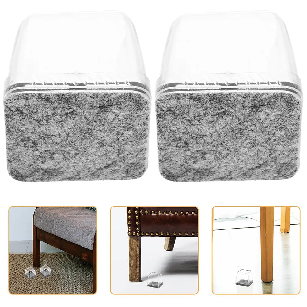 4Pcs Furniture Leg Caps Silicone Chair Leg Floor Protectors Table Desk Feet Covers Floor Protector Pads Chair Foot Covers Home