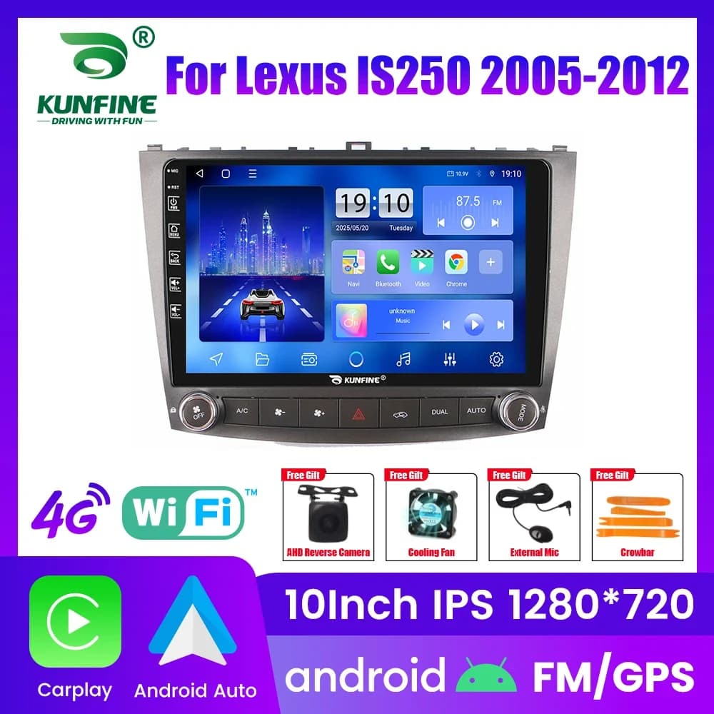 Autoradio Android per Lexus IS250 2005-2012, stereo 2Din Octa Core con navigatore GPS, schermo IPS, Carplay e Android Auto