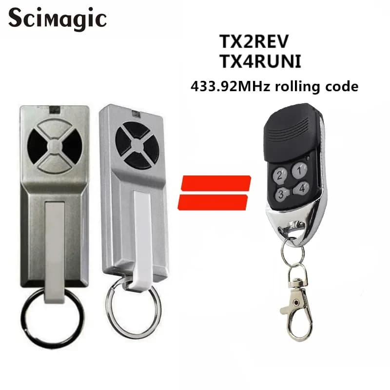 Compatibile TX2REV / TX4RUNI 433.92MHz telecomando apricancello Garage comando trasmettitore palmare