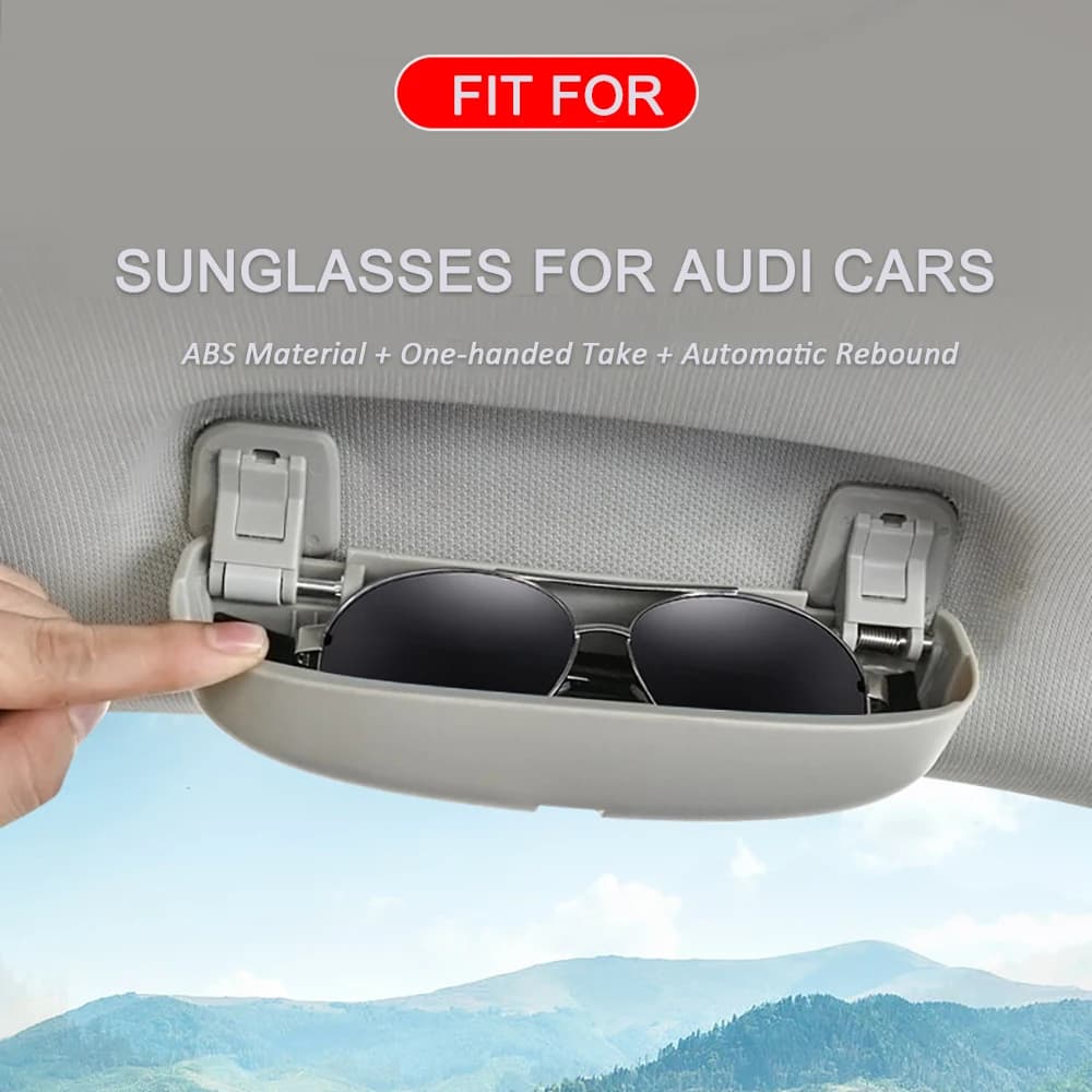 Custodia per occhiali per auto Porta occhiali da sole Scatola per occhiali da sole per Audi A4 B8 B9 A3 8V Q3 Q5 Q7 Q2 A6 2013 - 2022 Accessori