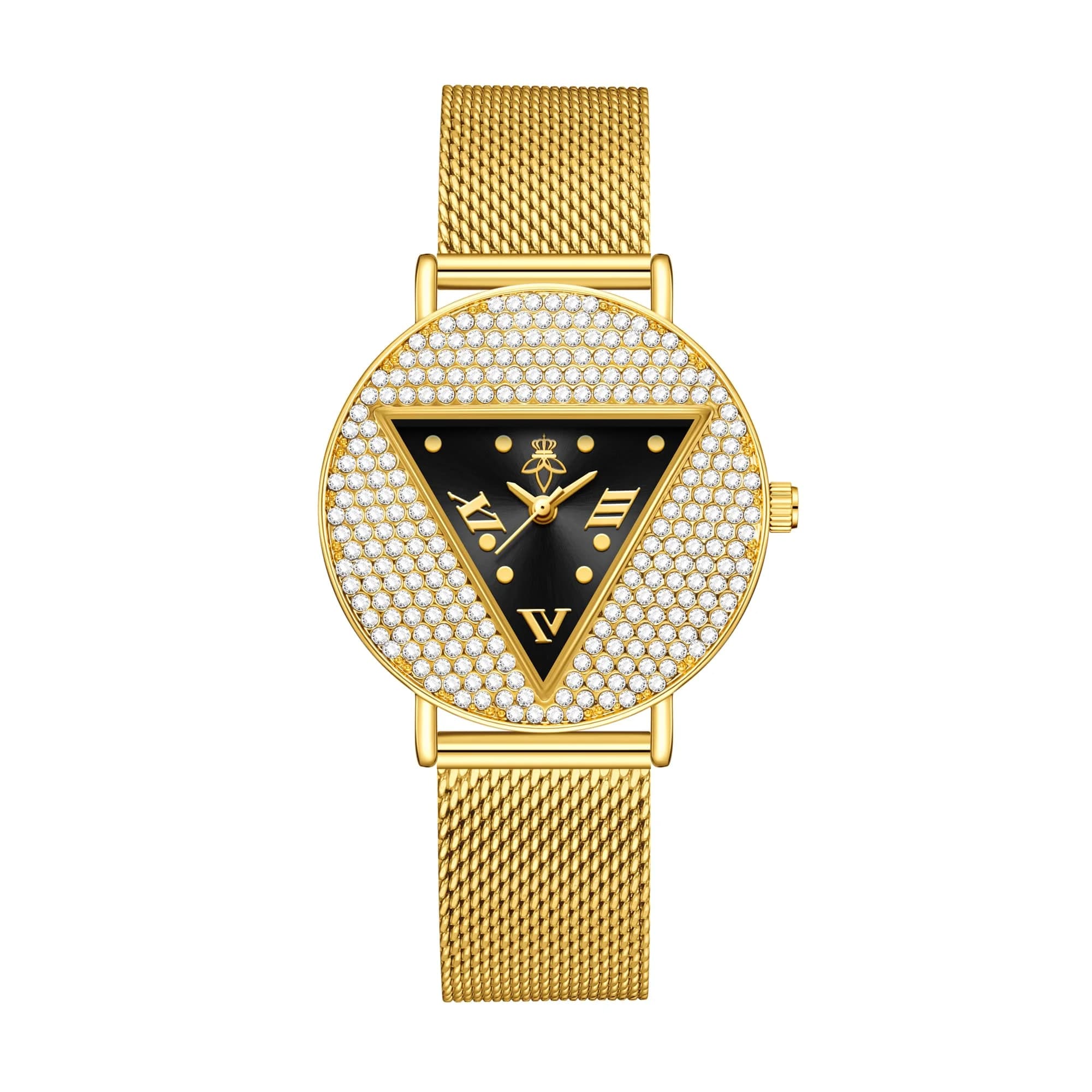 YaLaLuSi Watch with Women's and Men's Diamond dial, Quartz Waterproof Sports Wrist Watch with Thin Wire Mesh Strap, Free Shipping