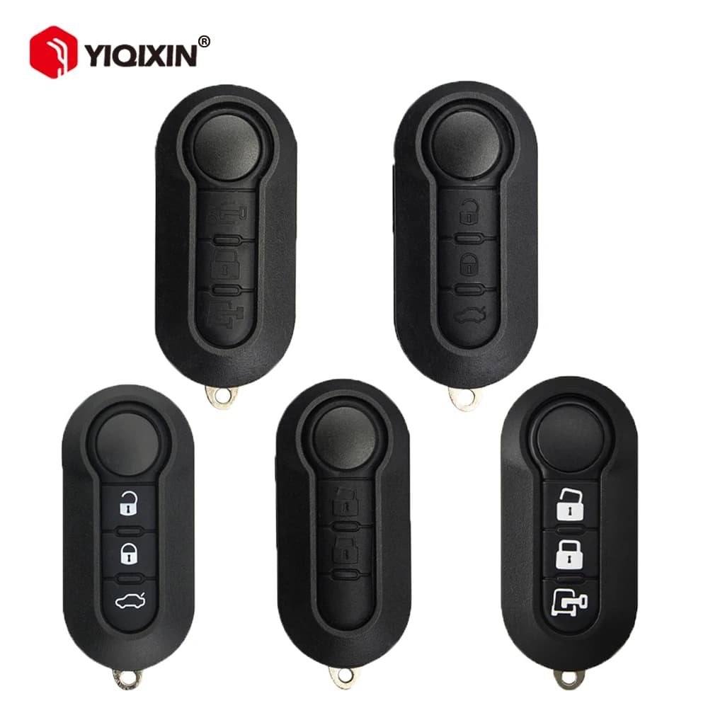 YIQIXIN Guscio per Chiave Auto con Telecomando per Fiat 500, Panda, Punto, Bravo, Ducato, Stilo 3, per Peugeot Boxer, per Citroen Jumper, con Lama SIP22