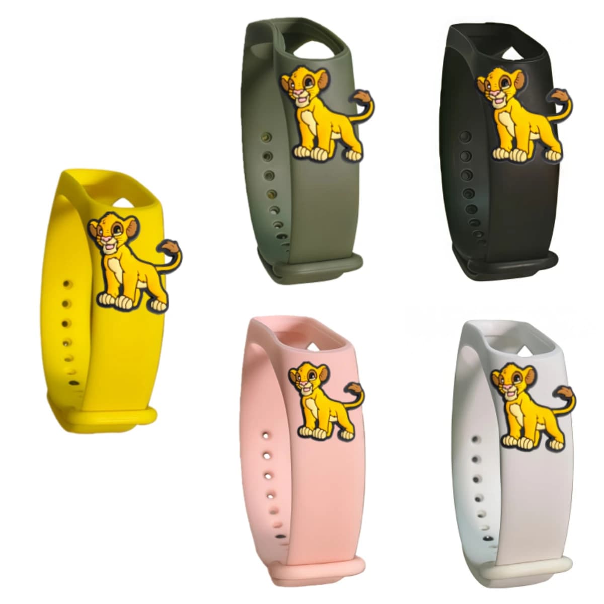 Simba Cinturino Re Leone per Xiaomi Mi Band 7 Bracciale sportivo Orologio in silicone Cinturino Miband per Mi Band 3 4 5 6 7
