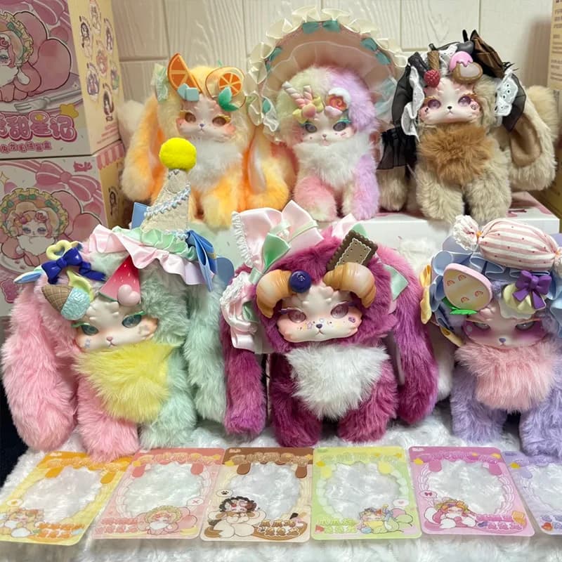 Autentico coniglio drago fantasy biologia quarta generazione miele dolce stella serie scatola cieca in peluche ornamento per bambola da gioco alla moda