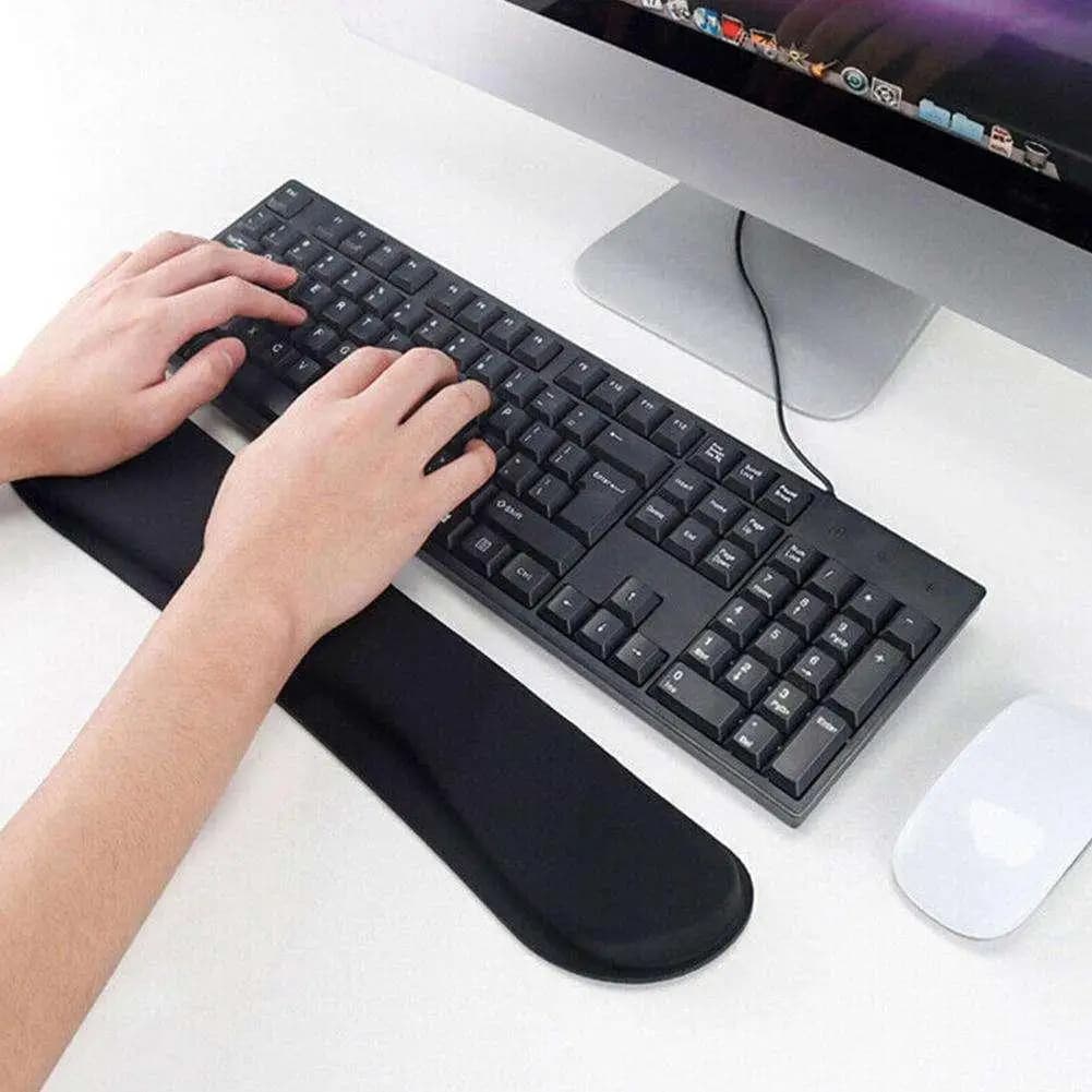 Nuovo poggiapolsi per tastiera Tappetino per mouse antiscivolo Memory Foam Fibra superfine per poggiatesta per tastiera da gioco per computer PC