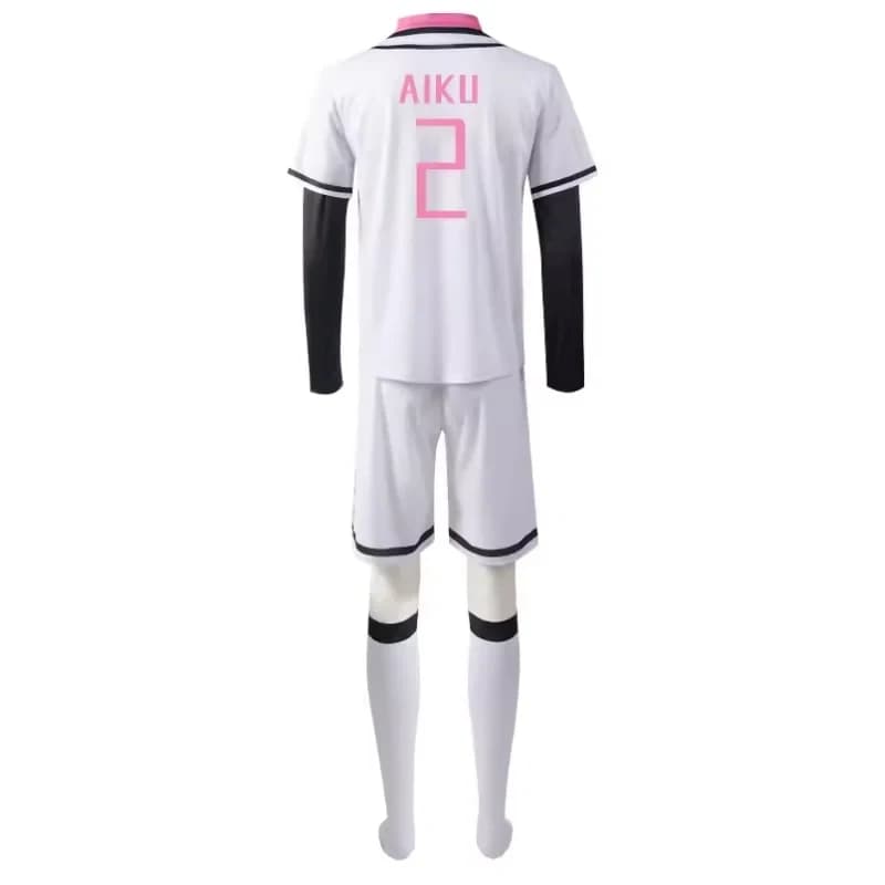 ◢ Costume Cosplay Anime Giapponese Oliver Aiku 2026, Parrucche Aiku, Maglia da Calcio U-20 con Fascia a C, Set Uniforme da Calcio U20 per Uomo, Bianco ◢ *%