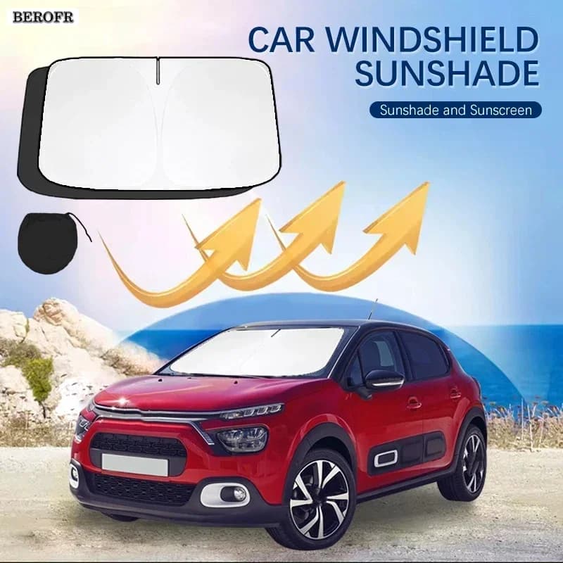 Car Windshield Sun Shade Covers Front Window Sunscreen UV Parasol For Citroen C3 Summer Car Accessories