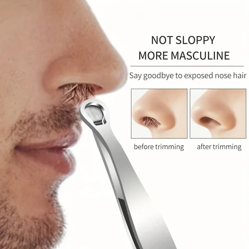 Stainless Steel Round Head Hair Clip Trimmer For Eyebrow Scissors Eyebrow Pusher For Eyebrow - Grips Groo Precision Blade