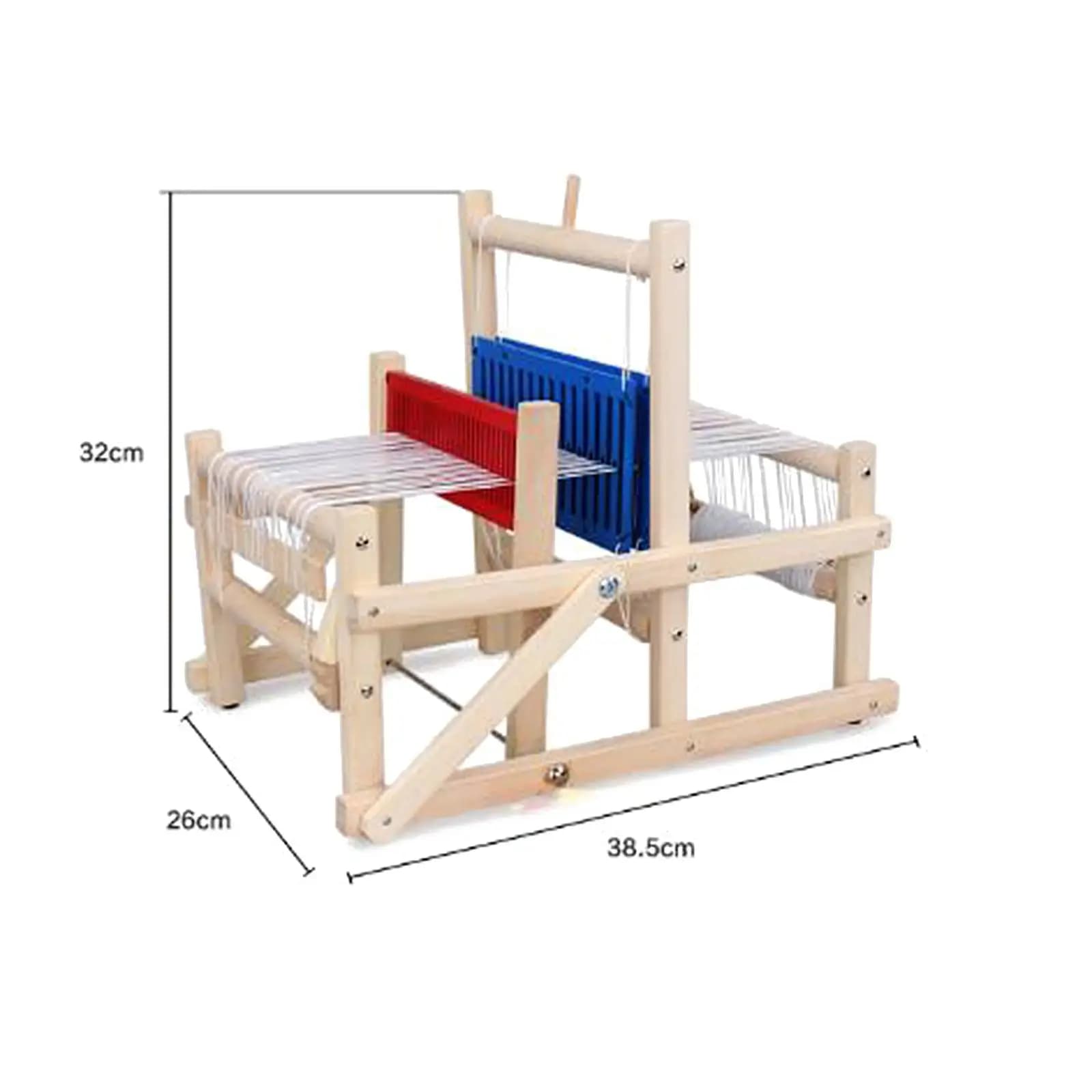 Children's Weaving Loom Kit Tabletop Wooden Tapestry Machine Craft Toys for Beginners Fabric Art