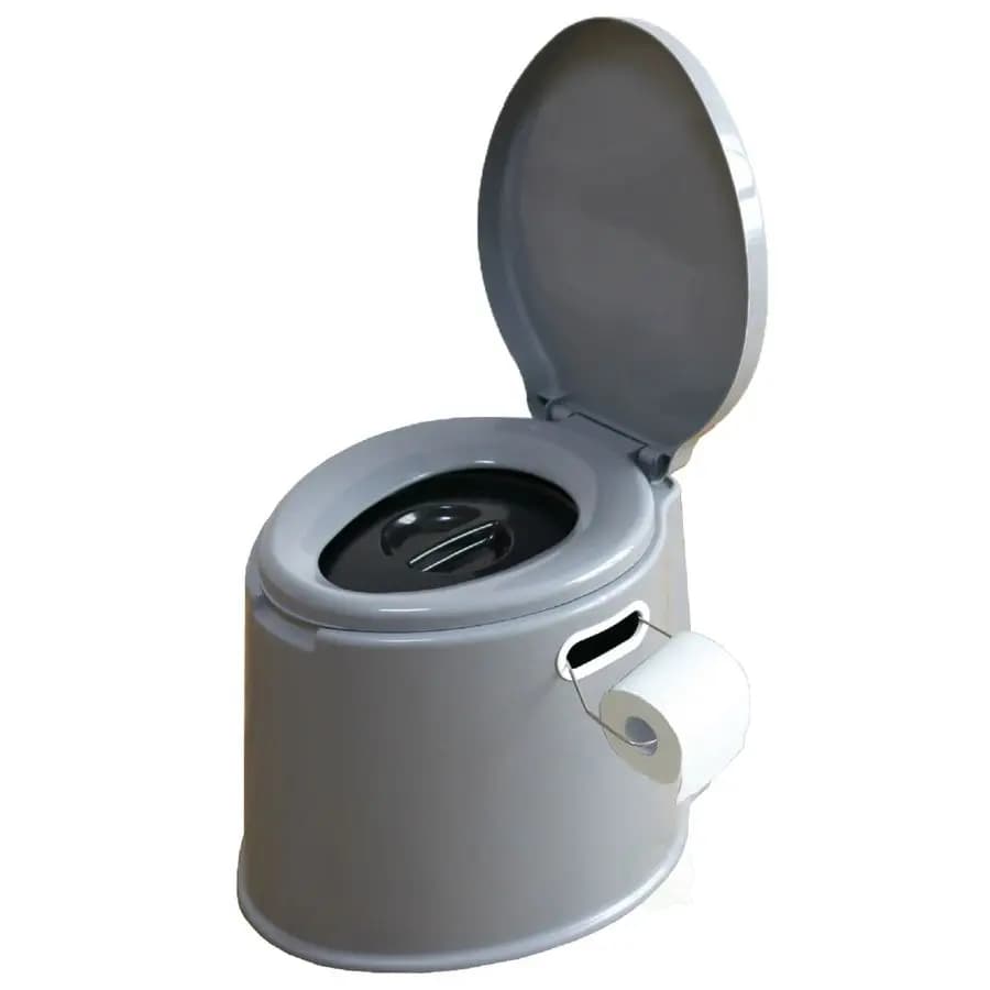 WC Portatile da Viaggio con Secchio Rimovibile e Porta Carta Igienica, Toilette Leggera per Interni ed Esterni, Ideale per Campeggio