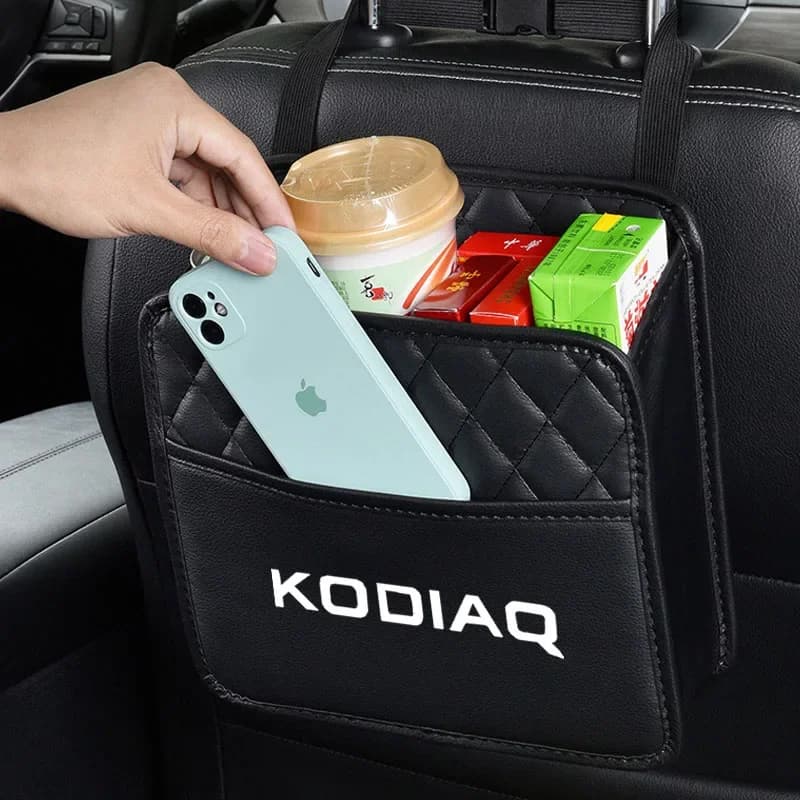 Car Storage Hanging Bag Back Seat Back Bag for Auto Capacity Pouch Container Storage Bag Handbag For Skoda Kodiaq Car Accessorie
