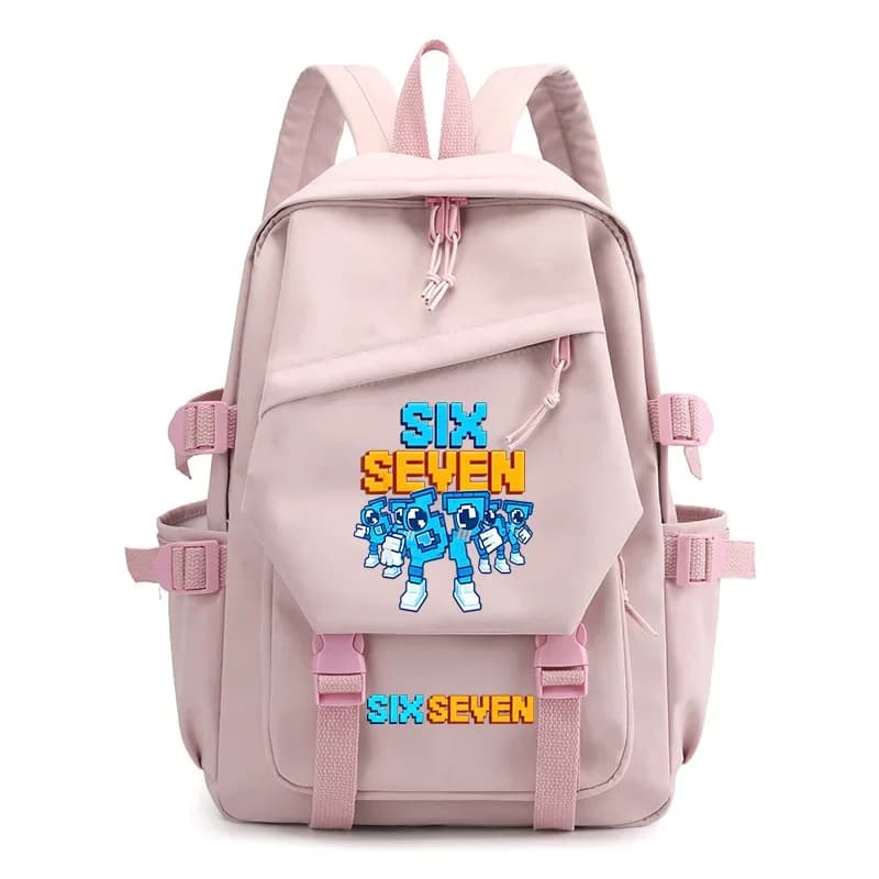 Y2K Six Seven 67 Printed School Backpack Student Boys Girls Travel Schoolbag Fashion Cartoon 67 Number Teenager Laptop Backpack