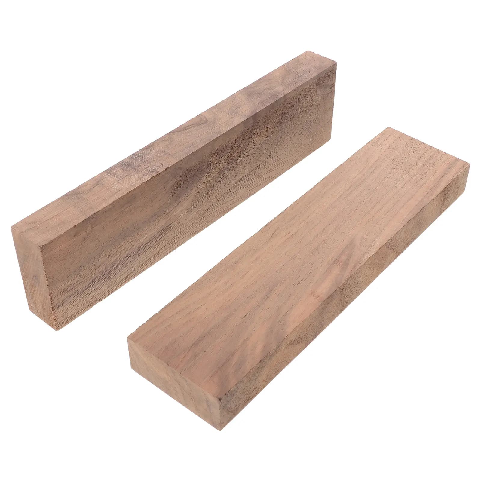 2 Pezzi di Legno di Noce, Blocchi Spessi in Legno Duro 7.9x2x0.8 Pollici, Pezzi di Legno Rustico per Progetti Fai-da-Te