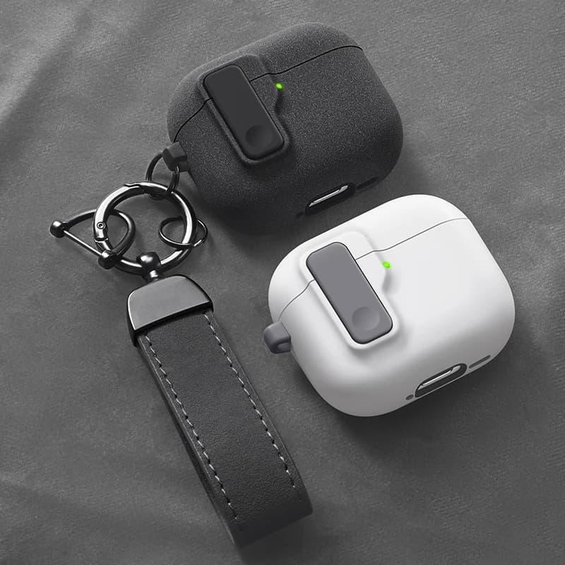 Custodia Protettiva di Lusso Antiurto per Auricolari Apple AirPods Pro 2 3 1/2 con Gancio