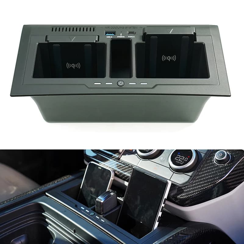 Pop For Land Rover Defender 90 110 130 2020 2021 2022 2023 Car Charger Wireless Assembly Box Storage Car Accessories