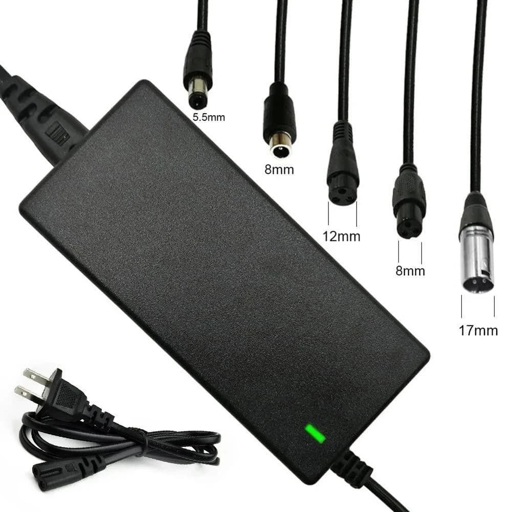 Nuovo Adattatore di Alimentazione AC 100-240V Nero DC 42V 2A Accessori per Scooter Elettrici Spina US/EU per Batteria al Litio 24-36v