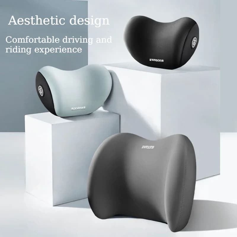 Set di cuscini ergonomici in memory foam per auto: supporto lombare e poggiatesta traspirante per alleviare il dolore durante la guida e per sedia da ufficio