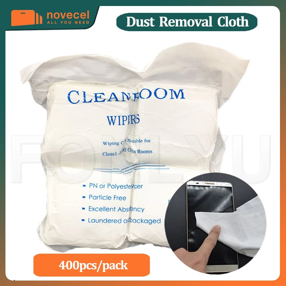 Novecel 400pcs/Bag Soft Non Dust Cloth for LCD Screen Cleaning Glue Remover Cleanroom Wiper Cleaning Mobile Phone Repair Tools