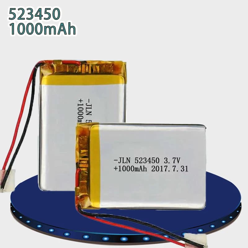 PURFIELD 523450 1000mAh 3.7V Li Polymer Lithium Rechargeable Li-ion Batteries Replace for MP3 MP4 GPS Bluetooth Speaker LED Lamp