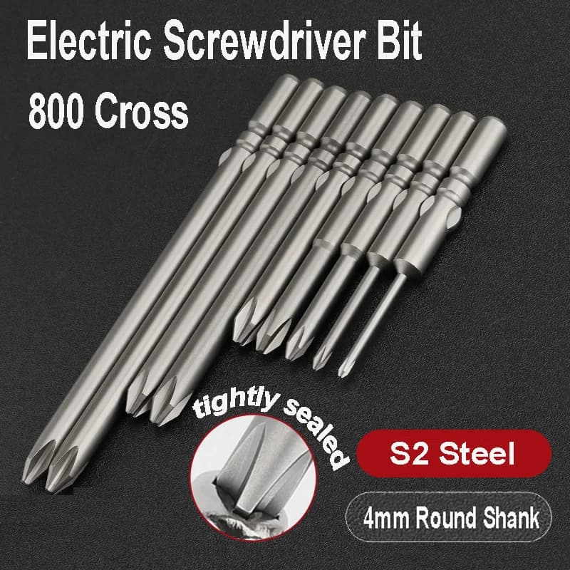800 4MM Gambo Rotondo Cacciavite Elettrico Bit Set Magnetico Phillips Croce PH00 PH0 PH1 PH2 Punte per Cacciavite Utensili Elettrici