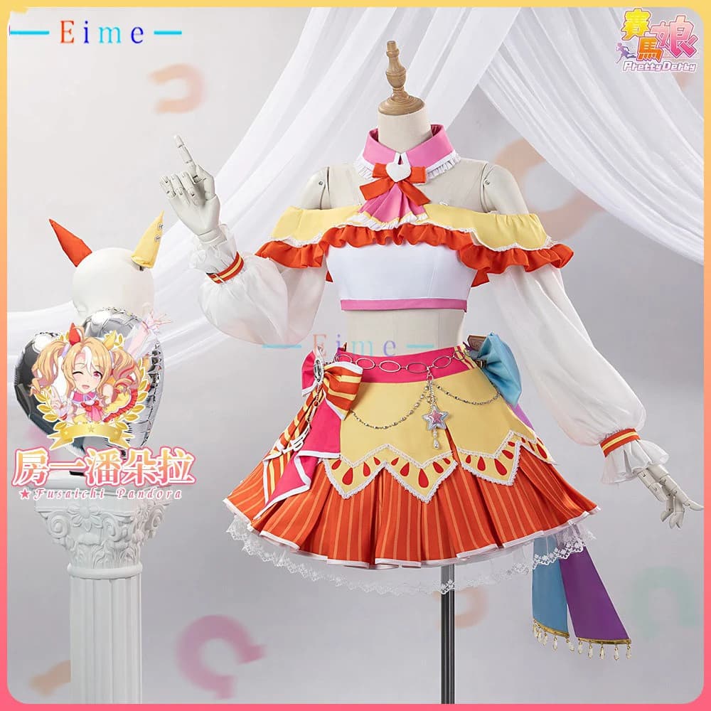 Costume cosplay Fusaichi Pandora Game Pretty Derby, abito cosplay da donna, vestito carino, uniformi per feste di carnevale di Halloween, realizzate su misura