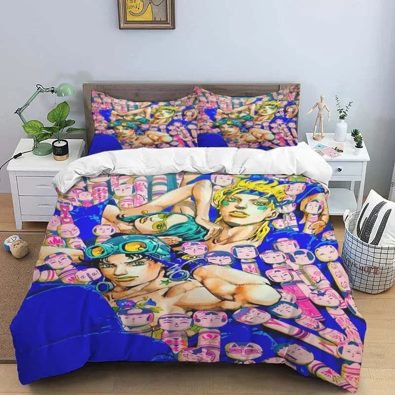 American cartoon illustration Print Polyester Bedding Sets，Children or Adults for Beds Quilt Cover Pillowcase，Anime bedding set