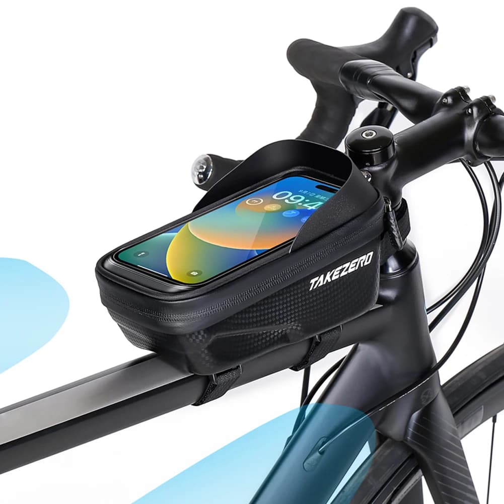 Custodia per bici con touch screen Custodia per telefono Barriera luminosa Custodia per borsa laterale impermeabile per tubo superiore Custodia rigida Accessori per ciclismo