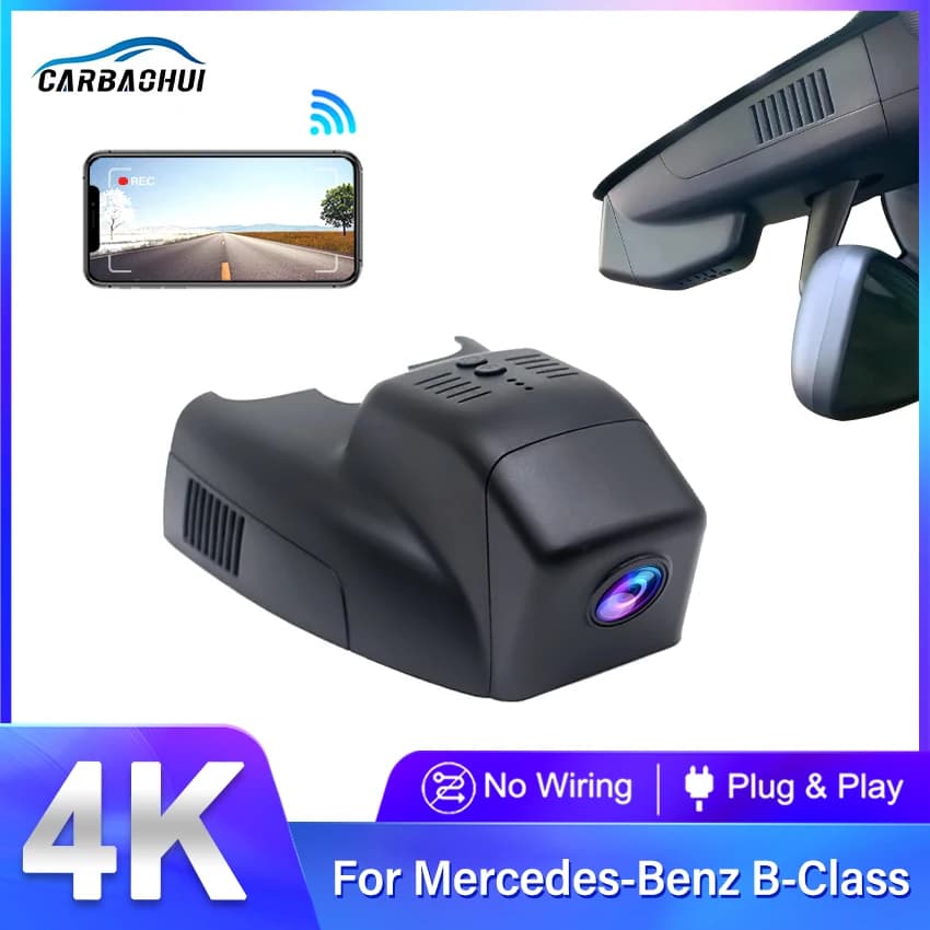 4K 2160P Plug and play Videoregistratore DVR per auto Dashcam per Mercedes Benz B180 B200 B250 W246 2015 2016 2017 2018, Dash cam Camera