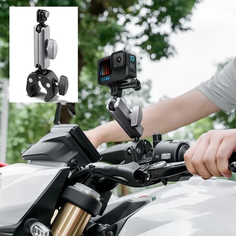Supporto per Manubrio Moto per Fotocamera d'Azione Insta360 X5 DJI GoPro, Accessori per il Ciclismo