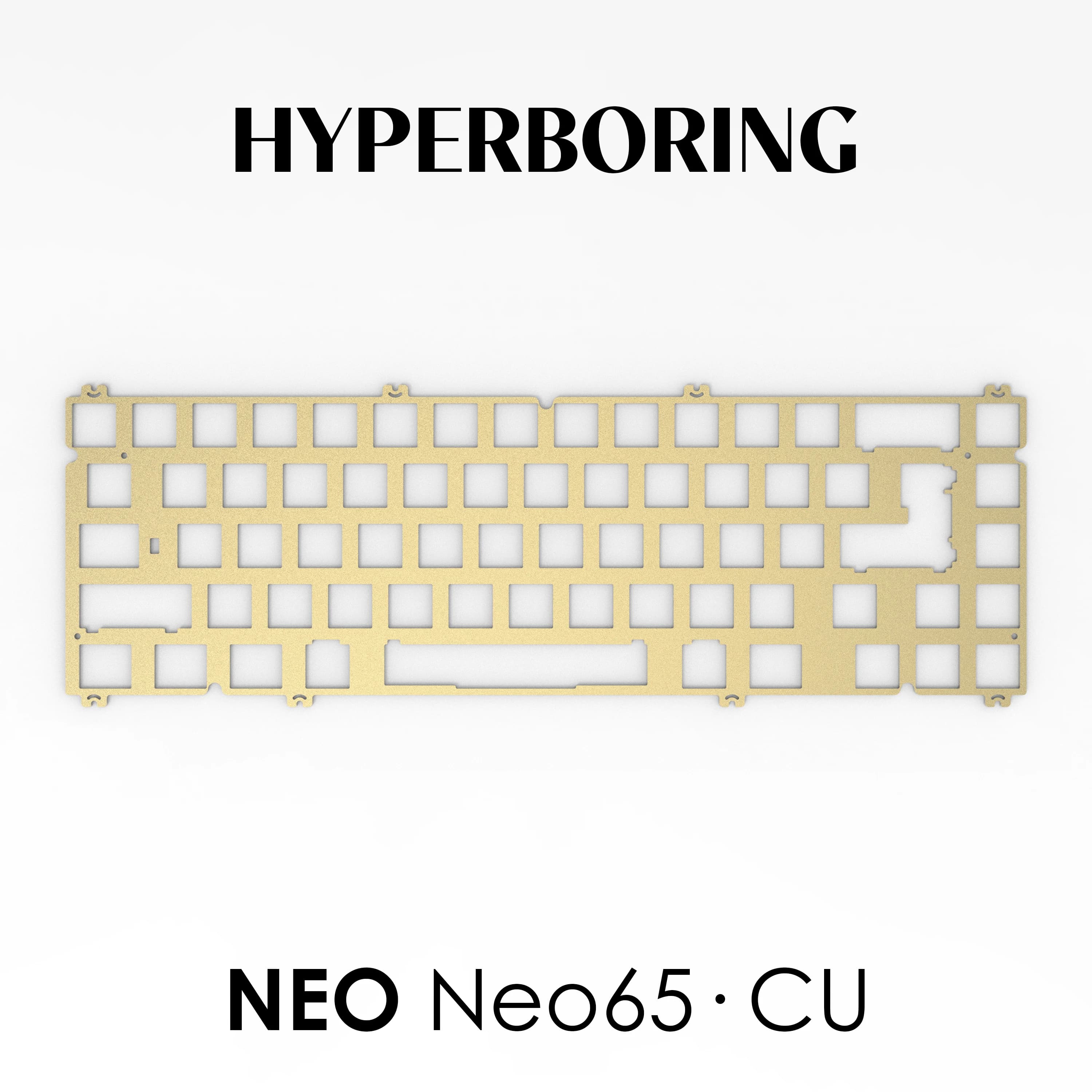 Neo65CU Piastra di posizionamento tastiera PC PP FR4 Piastra tastiera in ottone alluminio per tastiera meccanica Neo65CU Accessori PC regalo