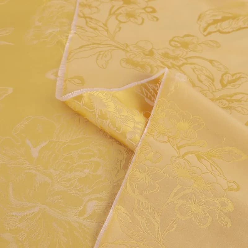 Lotus Flower Lyocell Chinese Style New Satin Fabric Designer Clothing for Women's Blouses Jackets Qipao Sewing Accessories