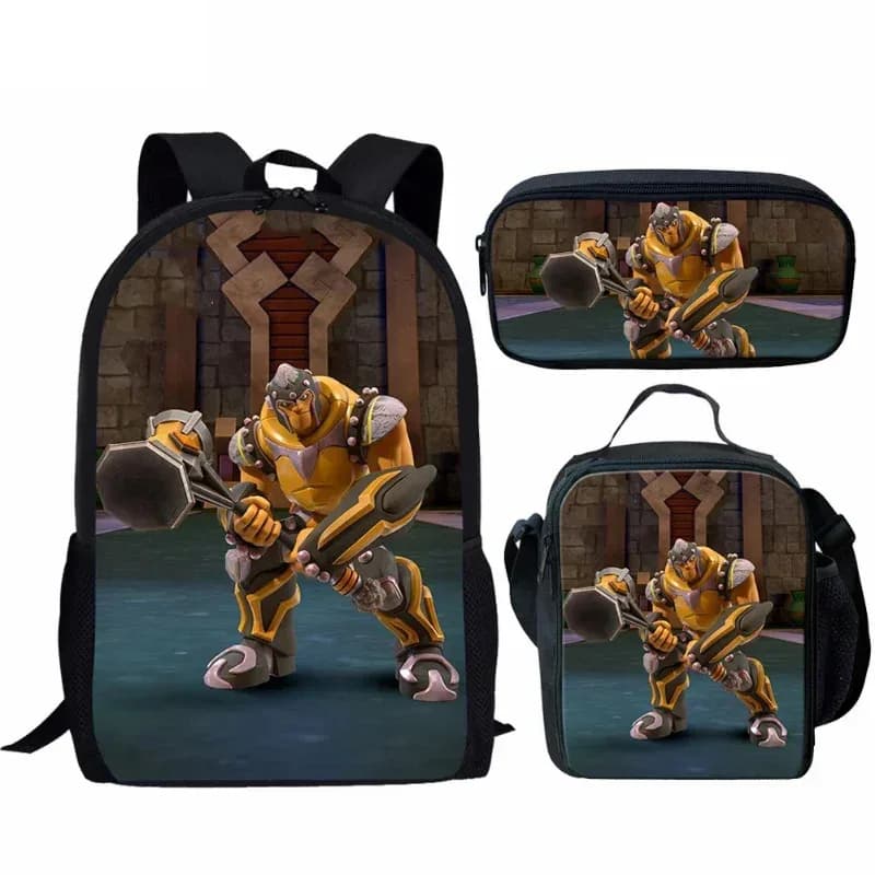 25COSAnime Gormiti Zaino Zaino Borsa per il pranzo Astuccio Set regalo per bambini Studenti