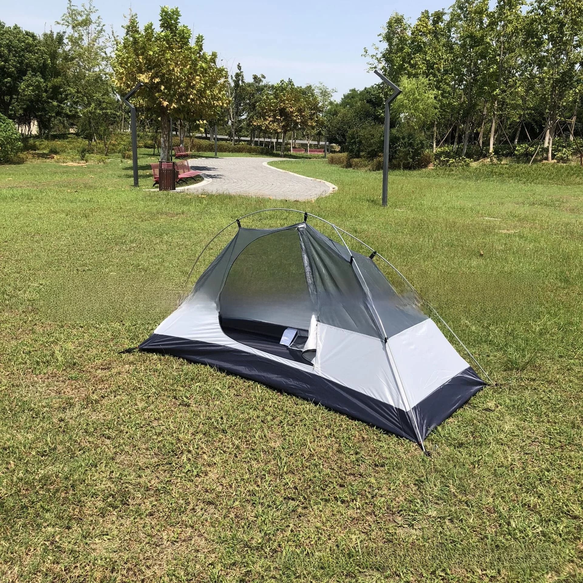 Camping tent for single person with ultralight aluminium pole for outdoors, Nemo 20D tent, ultralight fish tent for single person